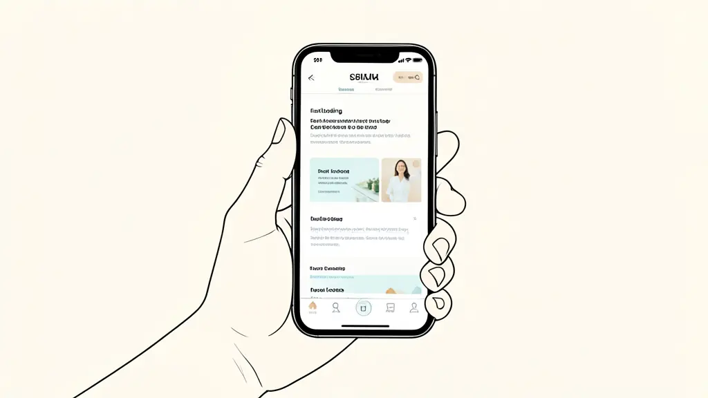 A close-up of a professional hand holding a smartphone displaying a fast-loading local business website with a stable, clean layout.