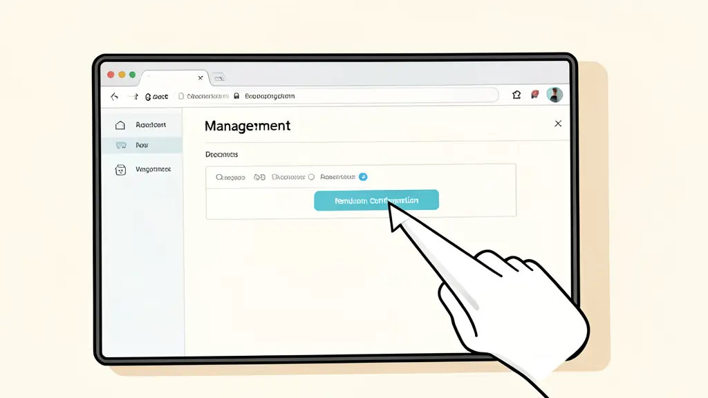 A close-up shot of a computer screen showing a business management dashboard with a mouse cursor hovering over a removal confirmation button