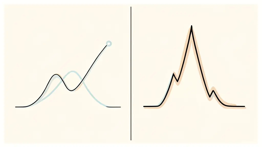 A split-screen comparison graphic showing a slow-growing organic graph on one side and a sharp, immediate spike of a paid campaign graph on the other